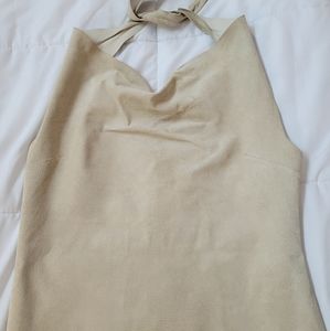Suede Halter Top